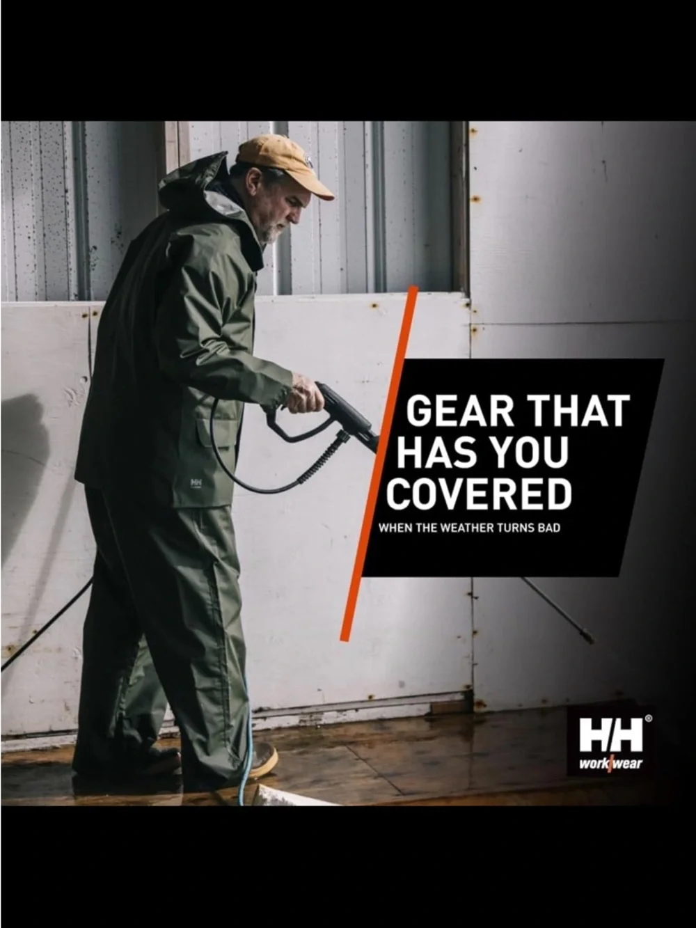 Helly Hansen Olive Hooded Waterproof Raincoat - Picture 3 of 3
